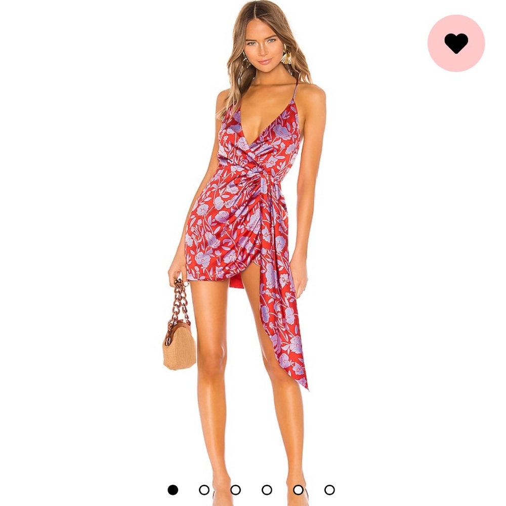 Lovers + Friends Kamala Red Floral Dress